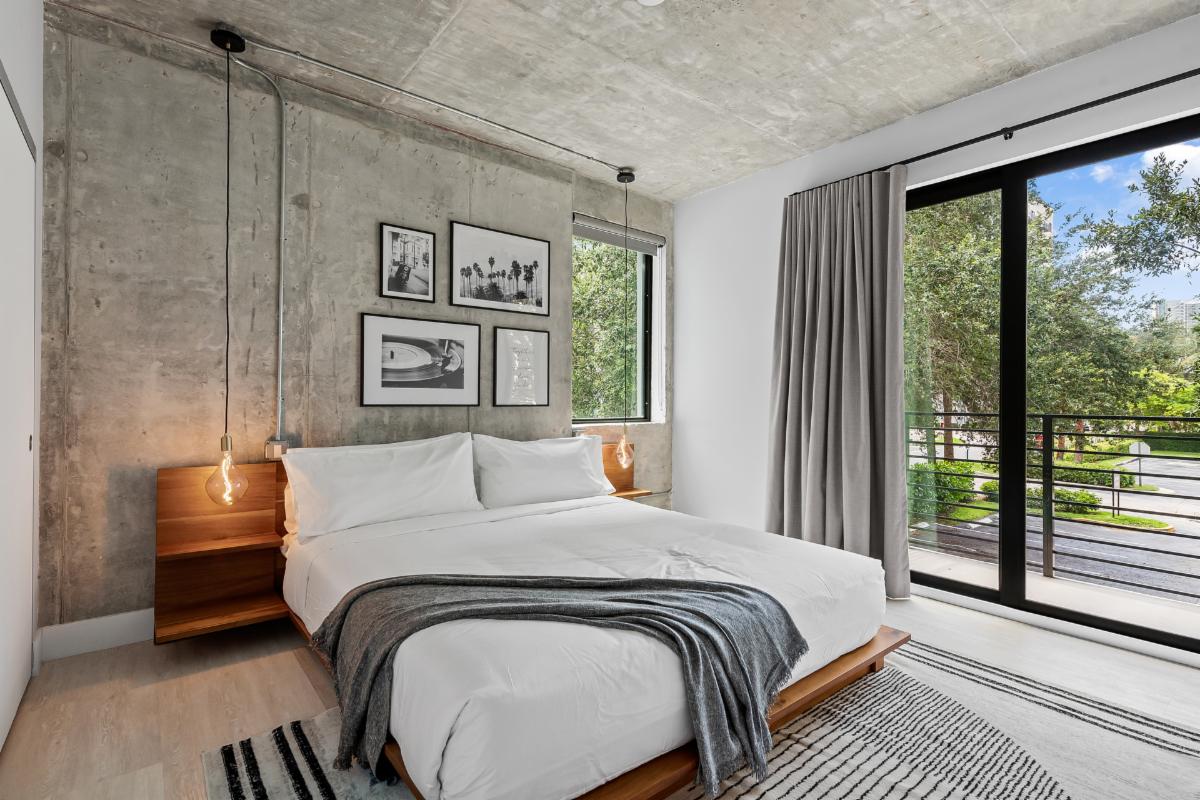 Art Lofts furnished unit bedroom