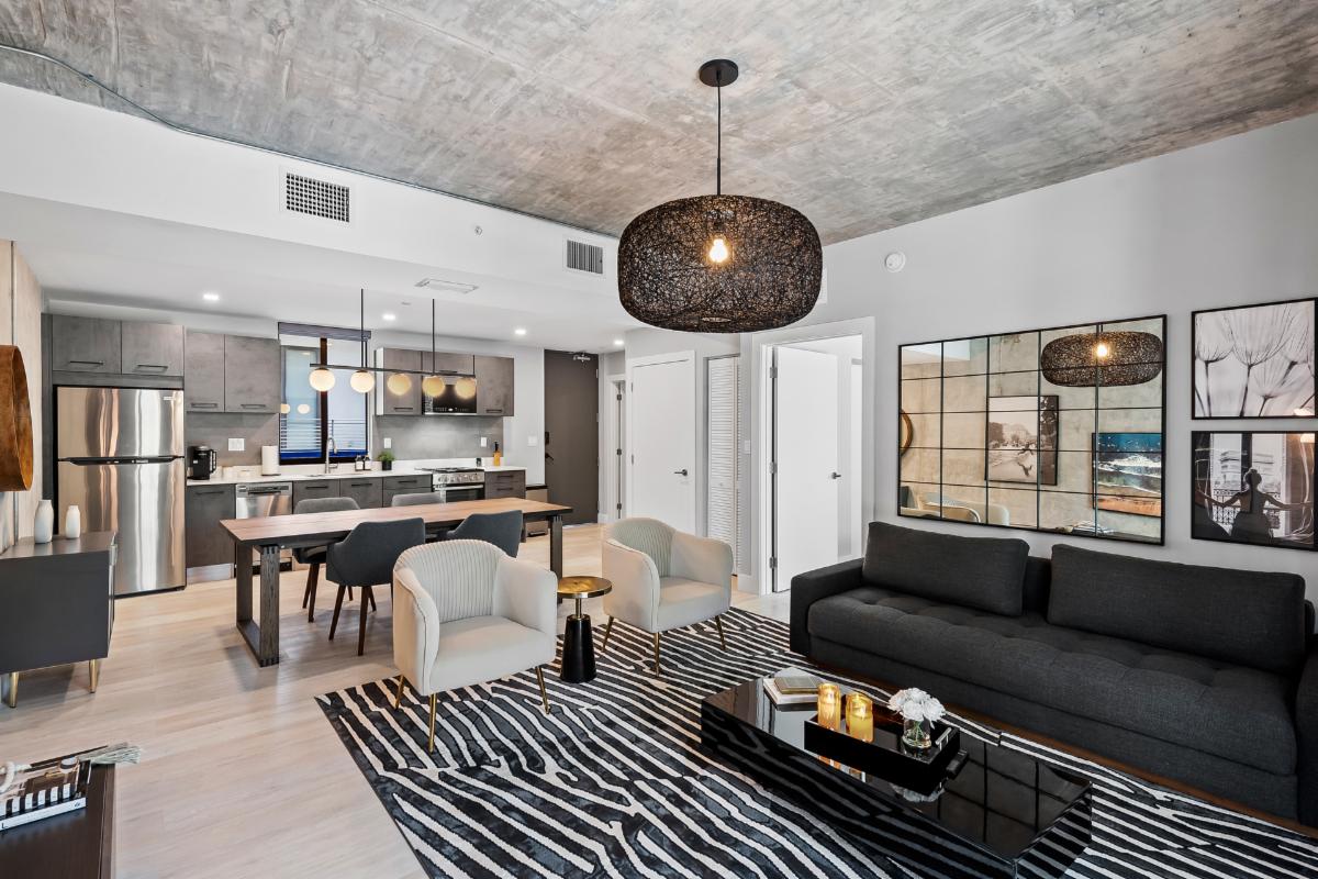 Art Lofts furnished unit living room